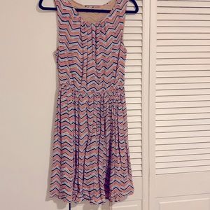 Very original brown and blue dress